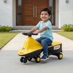 Toyzone Impex Pvt Ltd Little Champ Swing Car – Yellow | Magic Ride-On Car for Kids & Baby | Comfortable Seat & Durable Design | 3+ Years