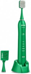 BIG MOUTH TOOTHBRUSH Dr Bobbi Electric Toothbrush for Adults Ultrasonic Rechargeable Toothbrush with 5 Cleaning Modes & 2-Minute Smart Timer Retains 42-Day Battery Travel-Ready Design – (Green)