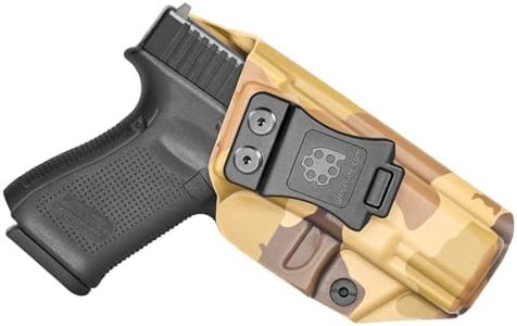 Amberide IWB Kydex Holster for Glock 19 / 19X / 44/45 / 23/32 Gen1-5, Concealed Carry, MOS and Non-MOS Options Available, Adjustable Cant, Posi-Click Retention, Made in USA
