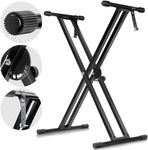 Stands Piano Keyboard Stand - X Style Adjustable and Portable Heavy Duty Music Stand for Kids and Adults - Fits 54 61 88 Key Electric Pianos - Double Braced Foldable Digital Piano Table Stand