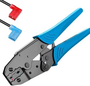 smseace Flag Terminal Crimper AWG 22-14 (0.5-2.5mm²) Electrical Crimping Tool for right angle spade connector Ratchet Terminal Crimper