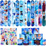 86 PCS Frozen Inspired Party Favors Gift Set for Kids, Include 36 Pcs Frozen Slap Bracelets 50 Stickers, Frozen Birthday Party Supplies Party Decorations, Goodie Candy Bag Fillers School Rewards