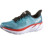 HOKA Men's Clifton 8, Running Shoes, Blue (RealTeal/Aquarelle RTAR), 9.5 UK