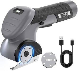 VARAI Cordless Electric Scissors, 2000mAh Fast Charging Rechargeable Fabric Cutter with Replaceable Blades, Box Cutter for Cloth, Cardboard, Plastic, Leather