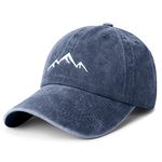 Eoslya Baseball Cap Mens - Peak Embroidery Classic Washed Vintage Relxed Dad Cap Adjustable Summer Sun Hat Sports Strapback Cap for Men Outdoor UK Navy