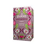 Pukka Herbs | Womankind Organic Herbal Tea Box | Chamomile, Shatavari, Vanilla, Cranberry, Rose, Hibiscus | Ideal For Balanced Harmony | Caffeine Free | 4 Packs | 80 Plant Based Biodegradable Tea Bags