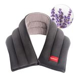 Comfheat Microwave Neck Heat pad Warmer Weighted Moist Heat Neck wrap Warm Compress for Neck Pain Relief Heated Pack Hot Cold Therapy, Lavender Aroma (25"×5.7")