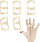 itechpanda 5 PCS Oval Finger Splints, Trigger Finger Support Brace Finger Stabilizer Brace for Thumb Middle or Ring Finger, Support for Trigger/Mallet/Arthritis/Straightening (Size 10/11/12/13/14)