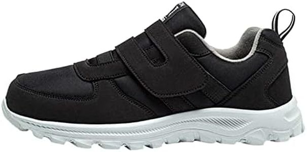Scarpe da Ginnastica da Uomo, Traspiranti e Leggere, in Rete, con Chiusura a Strappo, per Palestra, Sport, comode, Antiscivolo, da Corsa, con, per Camminare, Sport, Scarpe Leggere, Nero, 41 EU