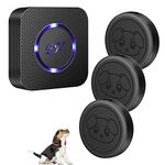 Dog Doorbell Doggie Door Bell for Potty Training with Warterproof Touch Button Smart Dog Bells to Go Outside (Black)