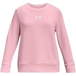 Under Armour Kids Rival Terry Crew Sweater Pink 11-12 Years