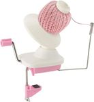 NATGAI Hand-Operated Yarn Ball Winder, Yarn Cake Winder, Manual Wool Winder Holder for Swift Yarn Fiber String Ball, Yarn Winder (Pink)