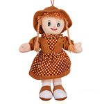 BESTIES Candy Doll Soft Toy Super Soft Cute Looking Smiling Washable/Stuffed Soft Plush Toy 50 cm - Helps to Learn Role Play - 100% Safe for Kids Made in India (50cm, Brown)