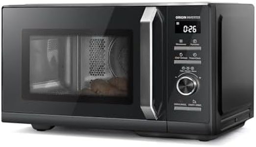 TOSHIBA 26Liter 6-in-1 Air Fry Microwave Combo With Origin Inverter, Chef Defrost, Convection, Combi, Grill, 10 Power Levels, 10 Auto Menus, 900W Microwave,1000W Grill, Black, MW3-AC26SFI(BK)