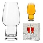 Dartington Crystal Set of 2 Best Brew Beer Glasses 500ml - Made for Bar Amigos Ideal for IPA Stout Pale Ale and Craft Beer Tasting Gift Set