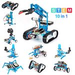 Makeblock mBot Ultimate 10-in-1 Robot Toys Kit, Programmable Robot Kit Compatible with Arduino C & Raspberry Pi, Remote Control Creative Robot Building Kit, STEM Educational Robot for Kid Teen Adult