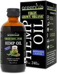 GreenIVe Organically Grown Peppermint Hemp Oil 224,000mg 100% Pure Cold Pressed Strong Results (8oz Peppermit)