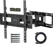 BONTEC Full Motion TV Wall Mount Bracket for Most 23-70 Inches LED OLED LCD Flat Curved TVs, Dual Articulating Tilt Swivels 6 Arms TV Mount Holds up to 99lbs, Max VESA 400x400mm