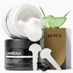 LANBENA 2-Pack Pore Strips: 2% Salicylic Acid BHA Nose Strips + Bamboo Charcoal Blackhead Peel-Off Mask | Deep Cleansing, Purifying Pore Treatment for Blackhead & Oil Removal, Plant-Based Skincare Duo
