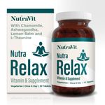 NUTRA RELAX - Calming Supplement|30 Tablets | Supporting Relaxation| Containing Chamomile, Lemon Balm, Griffonia| Optimal Tranquility - by NutraVit