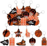 MEIYIFAN 36 Pcs Basketball Keychains,Sports Keychains for Party Bag Gifts Sports Party Favors Kid School Sport Reward