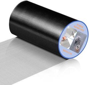 CroBlissful Extra Wide 5 in x 20 ft Window Screen Tape Mesh Repair Strong Adhesive Waterproof Fiberglass Screen Repair Kit Patch for Window Door Tears Holes(Black)