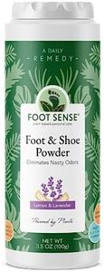 FOOT SENSE All Natural Smelly Foot & Shoe Powder - Foot Odor Eliminator lasts up to 6 months. Natural formula for smelly shoes and stinky feet. Protects disinfects & deodorizes.