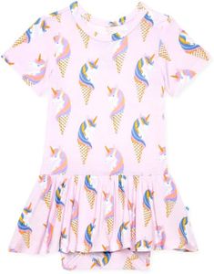 Posh Peanut Unicorn Ice Cream - Twirl Skirt Bodysuit Dress - 3-6 Months