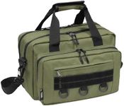 MYDAYS OUTDOOR Gun Range Bags for Handguns, Tactical 2 Firearm Shooting Bag for Ammo, Pistol Carrying Case with Multi-Pockets, Shooters Duffle Bag for Outdoor Hunting (Army Green)