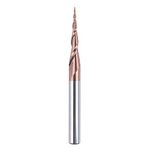 SpeTool Tapered Ball Nose End Mill 1/4" X 3" with 0.25mm Ball Nose 5.26Deg for CNC Machine Engraving Carving H-Si Coated