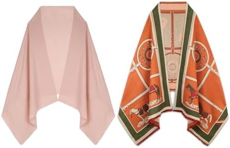 EXTREE Scarfs for Women Pashmina Silky Shawl Wrap for Evening Dressing Blanket Open Front Poncho Cape