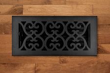 10 x 12 Cast Iron Heirloom Vent Cover - Black (Overall: 11.5 x 13.5)