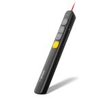 NORWII N29 2.4 GHz Wireless Red Laser Pointer Presentation Clicker with 300 FT Long Range, PPT Remote Clicker, Supports Hyperlink/Volume Up Down/Keys Can be Customized (Battery Not Included)