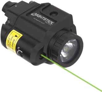 Nightstick TCM-10-GL Compact Handgun Light w/Green Laser - 1 CR123 – Black