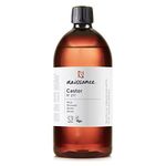 Naissance Cold Pressed Castor Oil (no. 217) - 870ml - for Eyelashes, Eyebrows, Beard, Hair Growth, Nails, Skin, Hexane Free