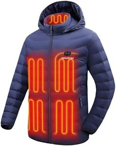 Venustas Unisex Dual-Control Heated Jacket, Water-resistant Heated Coat for Women and Men with Battery Included