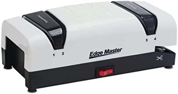 Edge Master 2 Stage Electric Knife Sharpener, White