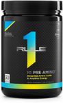 Rule1 R1 Pre Amino Energy Boost Supplement 252 g, Blue Razz Lemonade (30 Servings)