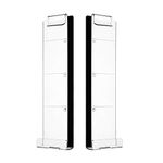 MOSISO Acrylic Monitor Memo Board, Message Memo Holders Notes Boards Computer Screen Sticky Notes Reminder Phone Holder for Office & Home Desktop Organizer 2 Side Panels (Left & Right)