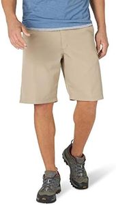 Wrangler Men's Authentics Performance Side Elastic Utility Short, Desert Sand, 34