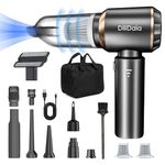 Handheld Vacuum Cleaner, 22000PA Car Vacuum Cordless with High Power Suction, 4-in-1 Compressed Air Duster & Air Blower & Pump, Portable Handheld Vacuum with Brushless Motor for Home, Pet, Camping