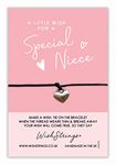 WishStrings, Special Niece - Friendship Bracelet – Beautiful String Bracelets with Tibetan Charm – Make a Wish Best Friend Bracelet – Hand Strung and Knotted Bracelet – Sentimental Jewellery