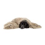 Best Friends by Sheri Calming Shag Fur Pet Throw Blanket, Taupe, 40"x50"