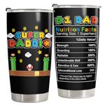 Christmas Gifts for Dad, Daddio Tumbler with Lid 20 oz Stainless Steel, Daddio Mug, Gamer Dad Birthday Gifts from Daughter Son