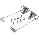 VTurboWay 2 Pack Bimini Top 90°Deck Hinge with Quick Release Pin w/Drop Cam & Spring & Lanyard Prevents Loss, 316 Stainless Steel