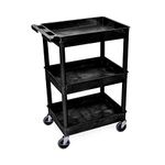 Luxor/H.Wilson STC111-B Tub Cart, Three Shelves