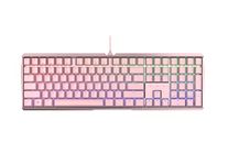 Cherry MX 3.0 S Wired Mechanical Gaming Keyboard. Aluminum Housing Built for Gamers w/MX Silent Red Switches. RGB Backlit Color Display Over 16m Colors. Pink