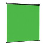 RAUBAY Retractable Pull Down Green Screen - 78.7" x 86.6" Collapsible Wall-Mount Background for Professional Video Production, Chroma Key Backdrop for YouTube, TikTok, Streaming, Video Conferencing