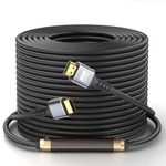 looyotul 4k Hdmi Cable 85ft Ultra High Speed HDMI 2.0 Cable 4K@60Hz 18gbps Gold Plated Connector 3D ARC Ethernet HDMI Cord for HDTV Monitor Laptop Roku TV Xbox PS4/PS5(Silvery)