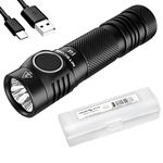 Nitecore E4K 4400 Lumen EDC Compact Rechargeable Anodized Aluminum Flashlight with LumenTac Organizer